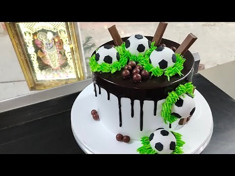 football theme cake decoration | football | football cake theme | how to make football cake at home