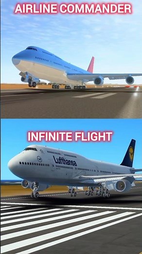 Butter landing comparison between Infinite Flight vs Airline Commander #shorts