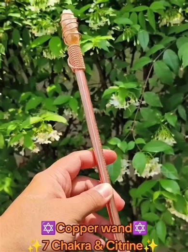 ✡️Copper Wand 7 Chakra & Citrine ✅ไม้คฑาทองแดง 7จักระ ที่ผสมผสานระหว่าง ทองแดง, หิน 7 จักระ และ ซิทริน (Citrine) ไม้คฑานี้จะสนับสนุนการส่งเจตจำนงและพลังงานจากมือผู้ใช้ออกไป เพื่อให้การฟื้นฟูพลังงานและการสร้างจินตภาพเป็นจริงมากยิ่งขึ้น!!! #copperp #copperpstore #wandcopper #wicca #ตื่นรู้