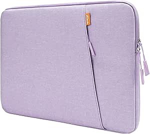 JETech Laptop Sleeve for 15-Inch Notebook, Compatible with MacBook Air 15-Inch M5-M2, MacBook Pro 16-Inch M5-M1, Waterproof Shockproof Case with Accessory Pocket Bag (Light Purple)
