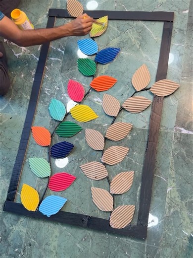 2M views · 13K reactions | From Trash to Treasure _ Cardboard wall hanging DIY tutorial #cardboardcrafts #recycling #papercraft t #homedecor | Deep's CRAFT | Facebook