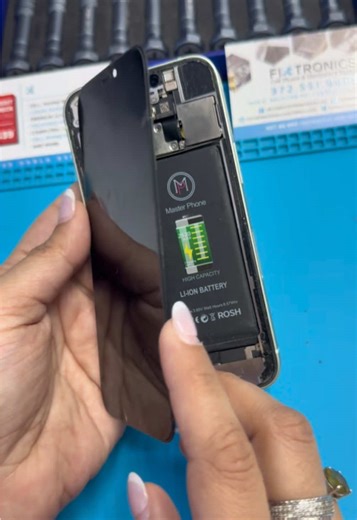 Oops! When your iPhone 12 mini decides to split the scene in half—literally!📱✨ Ready to restore that perfect display? #iPhoneRepair #ScreenReplacement #DeviceCare #TechFix #dfwrepair