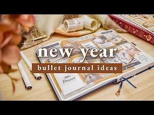 New Year Bullet Journal Ideas • 2024 BuJo Reflections, Mood Board & Vision Board 📚 GIVEAWAY!