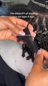 Since everybody love showing off the loose curl starter locs I’ll be the one to showcase some tight curls. I hardly ever get a straight pull through when I working on 4c coils. No it’s not as easy but it’s definitely worth it. 🥰🥰 | Mended Locs by Shabbs