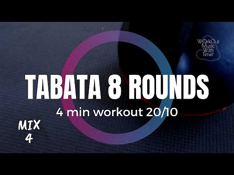 Workout Music With Interval Timer - TABATA 20/10 - 8 Rounds 4 min - Mix 21