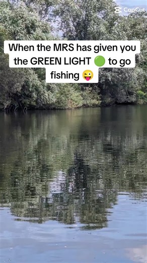 When the MRS has given you the GREEN LIGHT 🟢 to go fishing 😜 Go Go Go 🔥 #carpfishing #fishingtips #fishingrod #fishingtiktoks #fishinglife #fish #angler #anglers #ghostcarp #mirrorcarp #newPB #lakerecord #carpfishinguk #foryou #fishinghobby