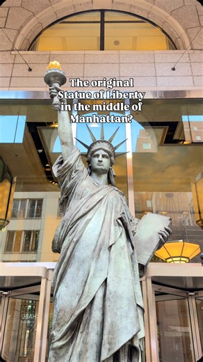 NYC’s Curated Guide on Instagram: "Did you know you can find the original Statue of Liberty model right in the middle of Manhattan? A smaller version cast by Bartholdi himself. The model that inspired the monument we all know today. A piece of France standing proudly among the skyscrapers… 📍667 Madison Ave, New York"