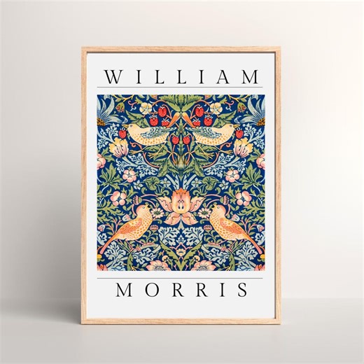 William Morris Bird Fruit Pattern Poster – Vintage Botanical Art Print for Stylish Home Decor - Etsy