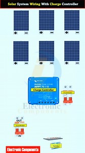 Solar System Wiring With Charge Controller #reelstrending #reelsviralシ #reelsvideoシ #reelsfbシ #electronic #electrohouse #Electric #reelsvideos #electrician #electronicmusic #reelsviral #electronics #reelsfb #electricianlife #electrical | 𝐄𝐥𝐞𝐜𝐭𝐫𝐨𝐧𝐢𝐜 𝐂𝐨𝐦𝐩𝐨𝐧𝐞𝐧𝐭𝐬