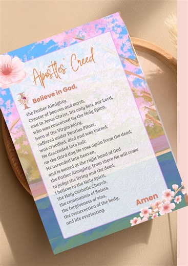 Apostles’ Creed Prayer Printable, Catholic Wall Art, Prayer Card, Faith Home Decor, Instant Digital Download, Multiple Sizes Included - Etsy Canada