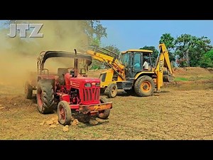 Village Working construction by Jcb 3dx && Two Mahindra tractor backhoe||Tractor video||#jcbvideo