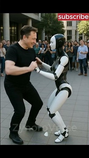 Elon Musk Dances with Robotic Girl in Public – Shocking Viral Moment 2025 #elonmusk #airobots