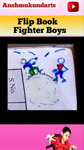 Flip Book Fight || Flip Book Fight Kaise Kare 3😍#shorts #ytshorts #Anshmukundarts