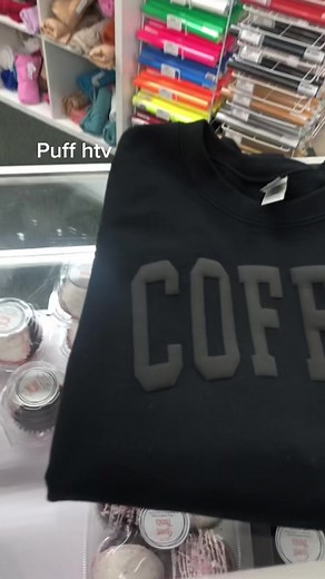 Black Puff HTV Vinyl Sweatshirt Transformation