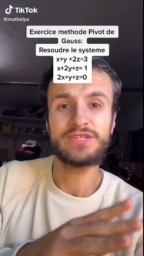 Exercice de résolution avec la méthode du pivot de Gauss