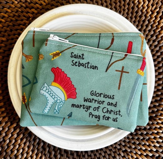 Saint Sebastian Handmade Rosary - Prayer Pouch - Etsy