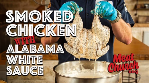 Finish tangy Alabama white sauce chicken with smoky toppings