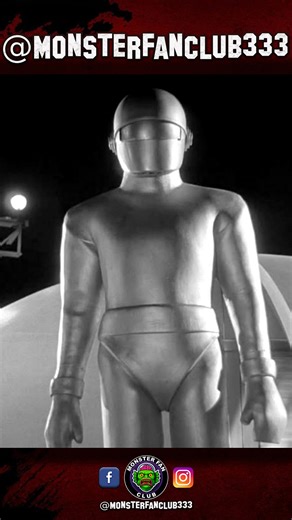 In the 1951 sci-fi masterpiece, The Day the Earth Stood Still, the interstellar robot Gort was played by Lock Martin, who was over seven feet tall, giving the robot its imposing scale without relying on a lot of camera tricks. Klaatu Barada Nikto! - Professor Jakob von Blackstone . #MonsterFanClub #TheDayTheEarthStoodStill1951 #Robots #Gort #KlaatuBaradaNikto | Monster Fan Club