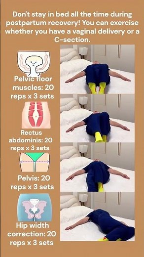 Postpartum Recovery Workout | Safe Exercises After Vaginal Delivery & C-Section