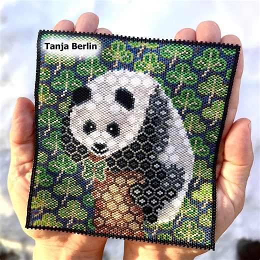 Panda Even Count Peyote Beading Stitch Pattern for Tapestry Digital Download - Etsy Canada