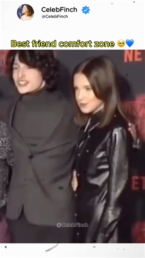 When you just want to stay right next to your bestie 🫶 #NoahSchnapp #MillieBobbyBrown