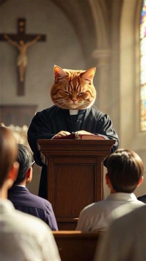 When Your Priest is a Cat Expect a Fishy Miracle! #Shorts