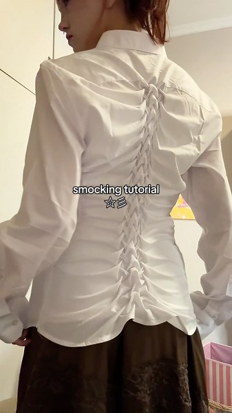 Smocking tutorial 🦴 Spine shirt DIY