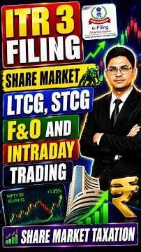 ITR 3 Filing For Share Market Taxation AY 2026-27 | How to File ITR 3