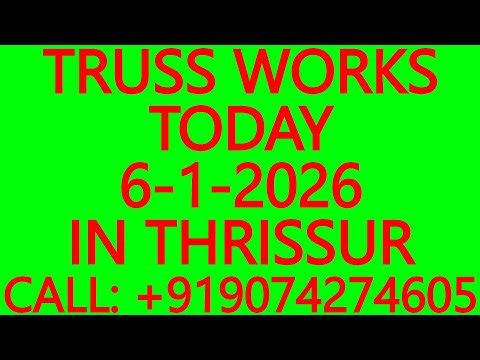 TRUSS WORKS TODAY 6-1-2026 IN THRISSUR- WELDING WORKS, SOLAR PANEL MOUNTING, ENGINEERING WORKS