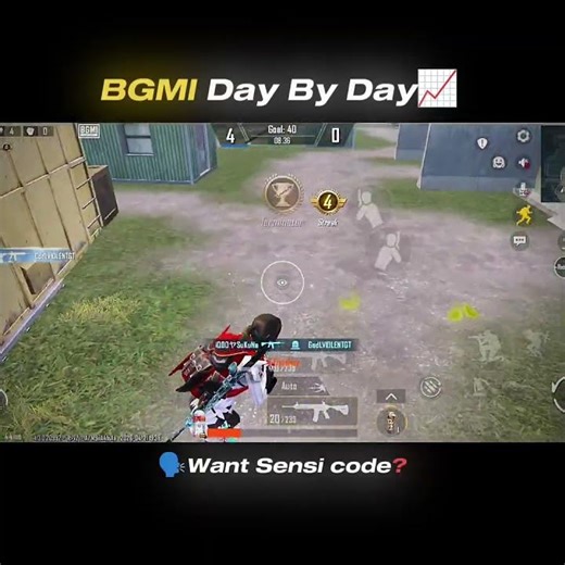 BGMI Day by Day 📈 #tdm #bgmi #shorts #short #pubgmobile #1v1 #pubg