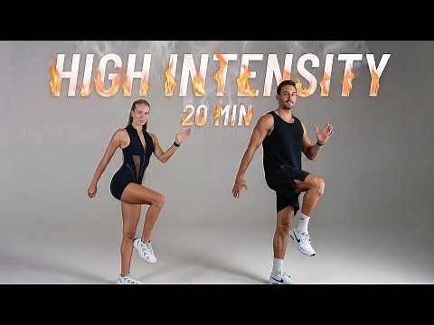 20 Min Standing HIIT Workout For Fat Burn & Cardio (No Equipment, No Repeats)