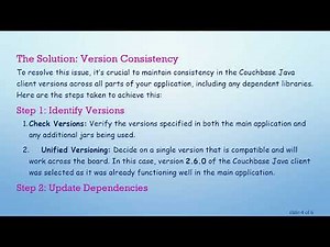 Resolving NoClassDefFoundError: A Guide to Java Client Version Consistency with Couchbase