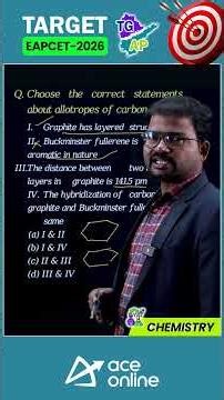TG & AP EAPCET 2026 | Choose the correcct Option | Chemistry Previous Year Questions | ACE Online