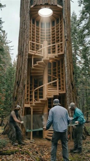 Found a Hollow Tree so I built a Secret Library 📚🐛 Full Tour