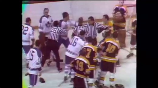 Forbes Kennedy set a Stanley Cup playoff record for most penalties in one game with eight (4 minors, 2 majors, a dime, & the gate), as the Leafs fell to Boston 10-0. 04.02.69 #HFH