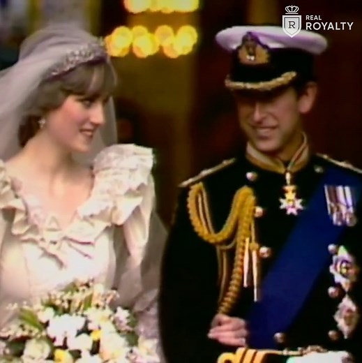 2M views · 32K reactions | Princess Diana's wedding dress was perhaps the most anticipated detail of her royal wedding to Prince Charles. Designed by husband-and-wife team David and Elizabeth Emanuel, the ivory taffeta gown was intricately embroidered with sequins, frilled lace, and 10,000 pearls. | Real Royalty | Facebook