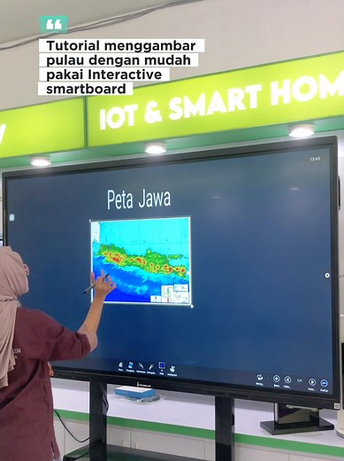 Tutorial Gambar Peta Pulau Jawa dengan Smartboard