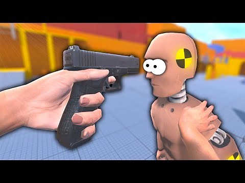 SHOOTING RAGDOLLS IN THE FACE - Physics Playground VR