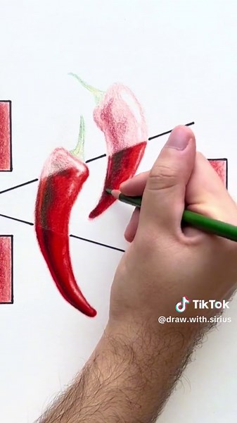 Next up: how to darken purple! Colours used (prismacolor): - Eggshell - Poppy red - Crimson red - Violet - Prussian green #art #drawing #colouredpencil #colorpencil #arttips #drawingtips #green #colortheory #complementarycolors #howtodraw #arttipsforbeginners #colorpicking #red #chilipepper