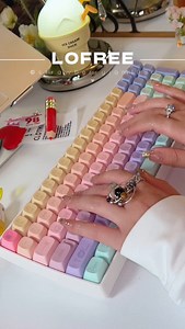 strawberryjam1986 on Instagram: "🌈Lofree Marshmallow Red Switches Mechanical Keyboard Tri-mode Wireless Bluetooth， link in bio . . . . Is this your vibe? Getting addicted to keebs tapping sounds. Crazy obsessive satisfying keebs. #asmr #keyboardasmr #keyboard #customizedkeyboard #cutekeyboard #keyboardart#typing#assemble #typing #mechanicalkeyboard #keycaps #keyboardbuild"