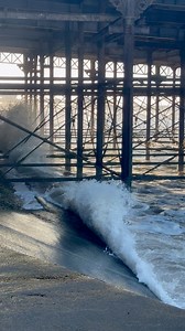 Freezing cold temperatures in Blackpool – the North pier high tide. #entertainment #blackpool #Amazing #today #sea #weather | The Blackpool Lads