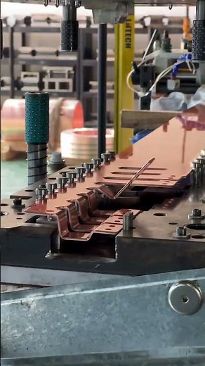 Progressive Stamping Process | High-Speed Metal Parts Production in Factory
