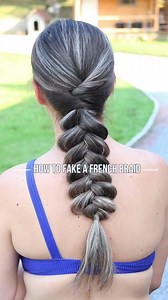 How to fake a French braid ✨ #braidtutorial #fakefrenchbraid #easyhairstyle #hairtutorial #hairstyleideas #quickhairstyles #hairhack #hairtok #reelsviral #saveforlater | Another Day Another Braid