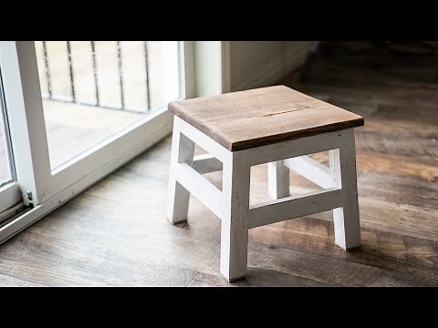 ($20 DIY Build) Building a Farmhouse Style Stepping Stool
