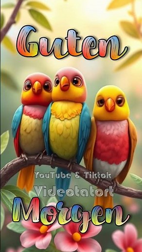 Guten Morgen - drei Vögel beim singen - Good morning - three birds singing