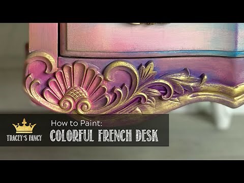 How to apply wood appliqués to painted furniture (PART 4) | Tracey's Fancy