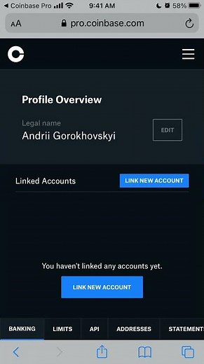 How to add payment method/bank account in Coinbase Pro?