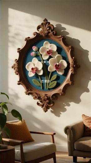 Crochet Creativity ~ Noble and Elegant Orchid Pendant, Do You Like It? #crochet #crochetcrosai#diy