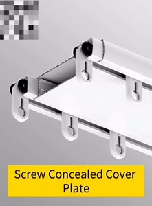 Generic Double Row Ceiling Curtain Track, Modern Sliding Curtains Tracks Mount, Window Shade Rails Mounted Heavy Duty for Living Room Bedroom Hospital Easy Install(White,5.2ft)