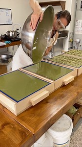 Me trying to prevent air bubbles as I pour 33 pounds of soap 😰❤️. Happy Saturday! . . Sometimes I don't wear gloves because my hands and nails dry out so much with how often I use them and they actually hurt. But I most definitely ALWAYS wear goggles when making soap - no exceptions 🙌! And don't worry, my hands are perfectly clean ❤️ . . . . . #artisansoap #boymom #coldprocesssoap #cpsoap #crueltyfree #glowingskin #handmadesoap #healthyskin #momblogger #momlife #mompreneur #momsofinstagram #mo